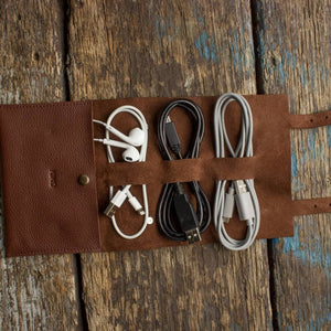 Brown Leather Cord Wrap