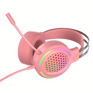 Pink Hollow Textured Headset