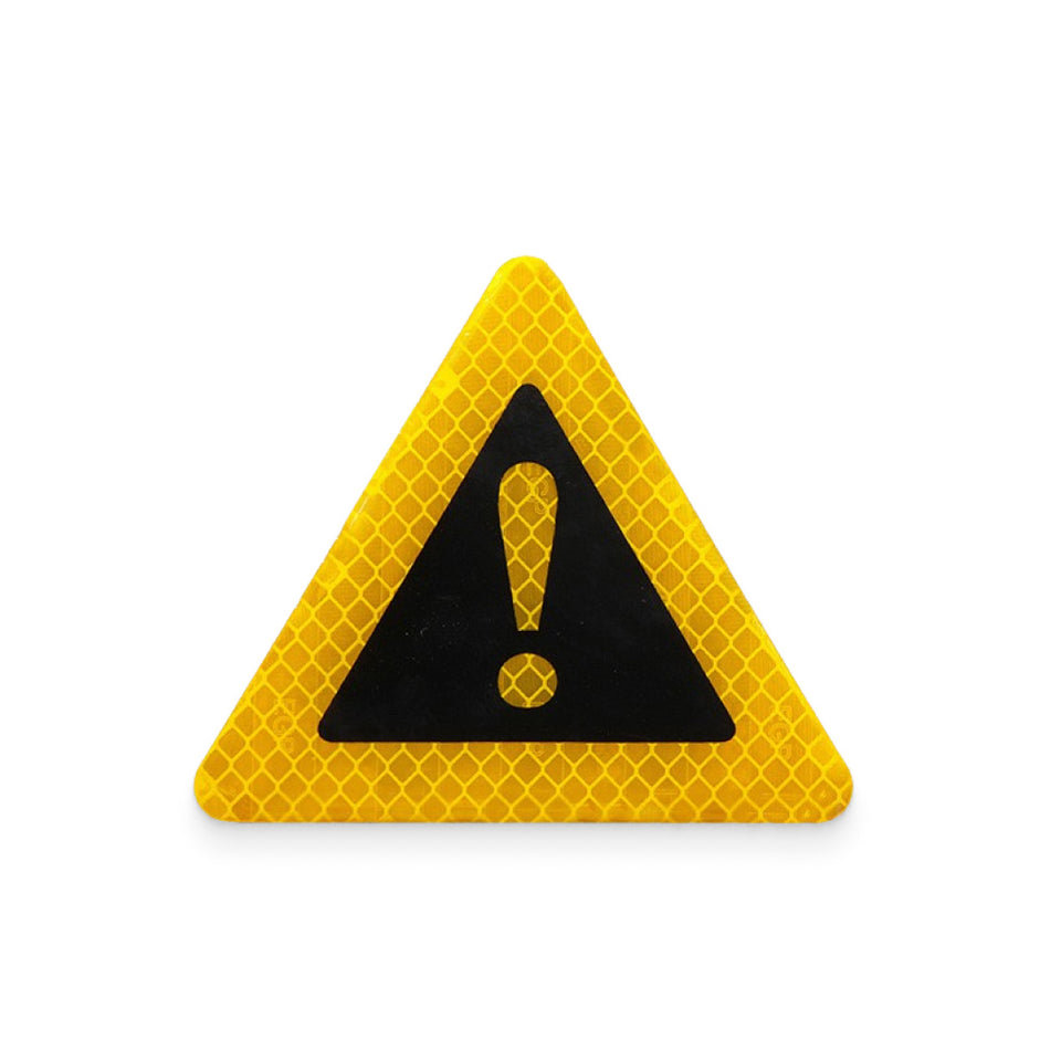 Yellow Reflective Emergency Warning Sticker