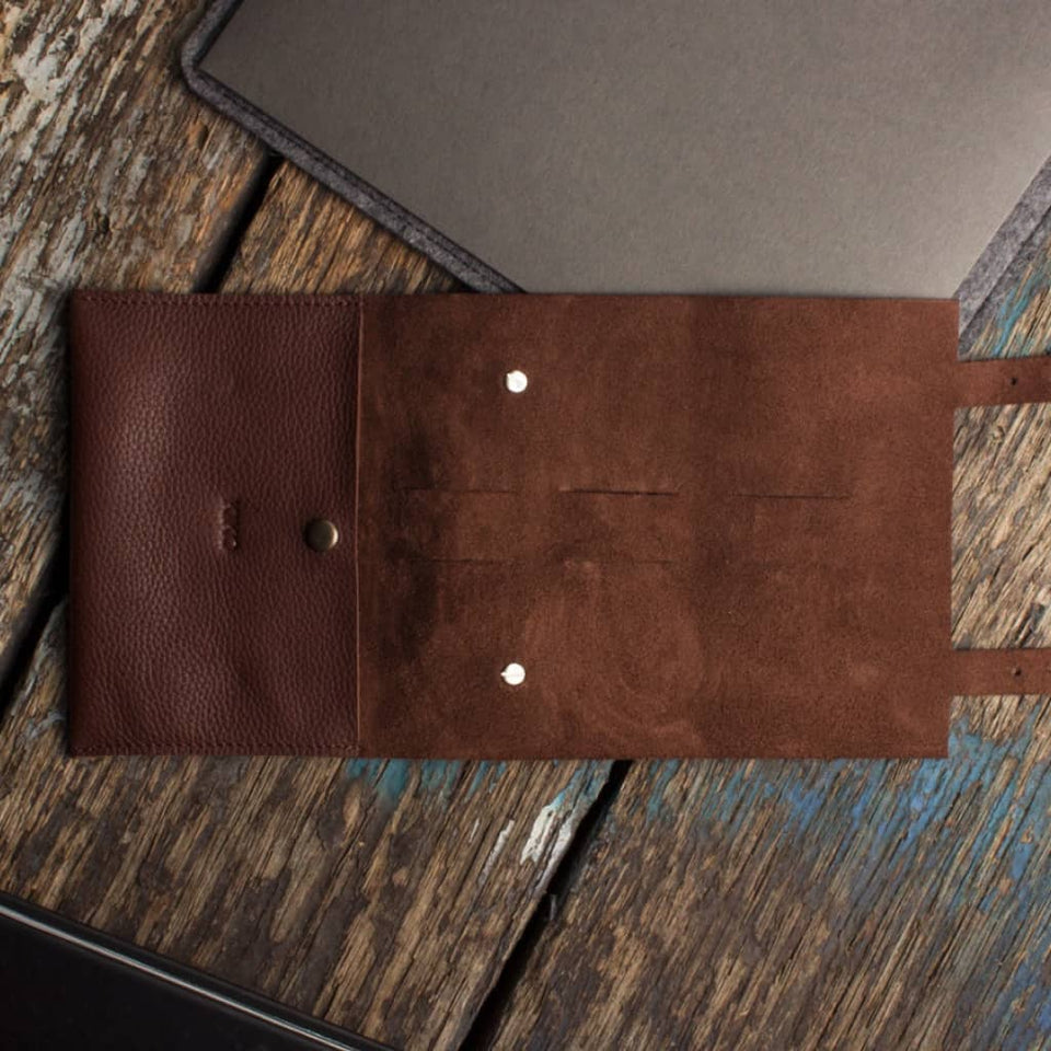 Brown Leather Cord Wrap