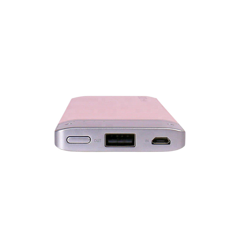 Pink Leather-Surface 6000mAh Power Bank